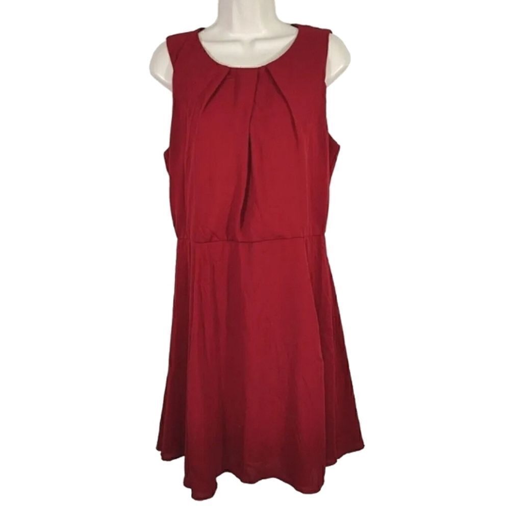 Charming Charlie Chiffon Like Dress in Raspberry